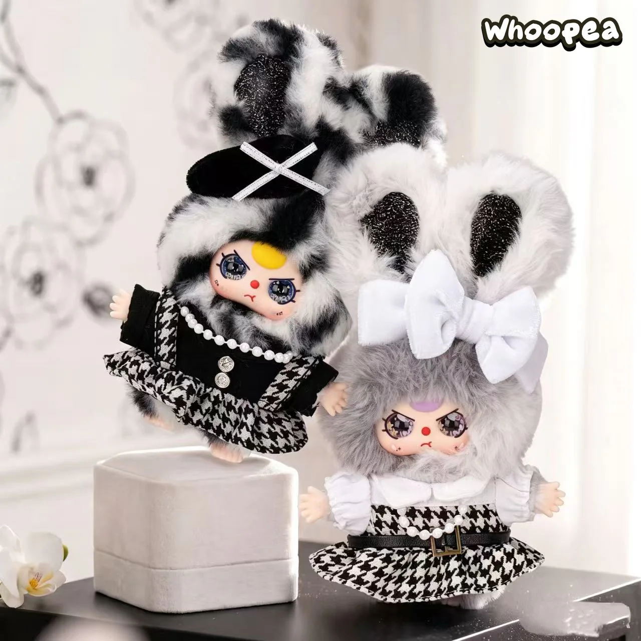 Baby Three Absolute Black White Series Plush Pendant Blind Box - Image 2