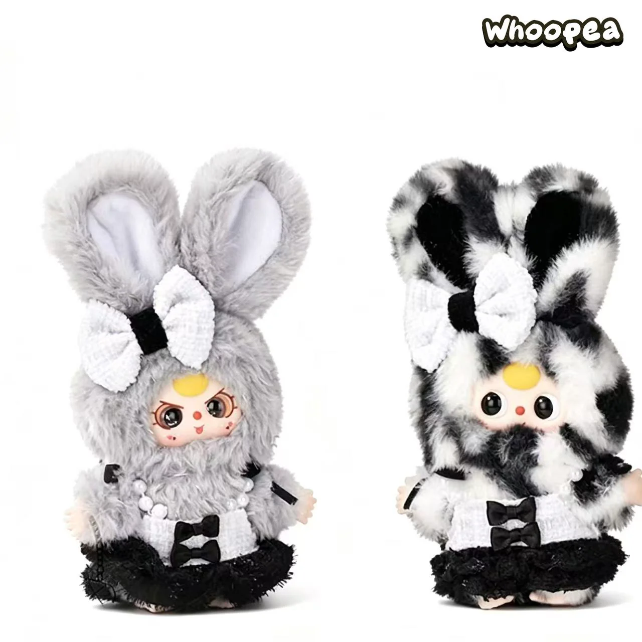 Baby Three Absolute Black White Series Plush Pendant Blind Box - Image 3