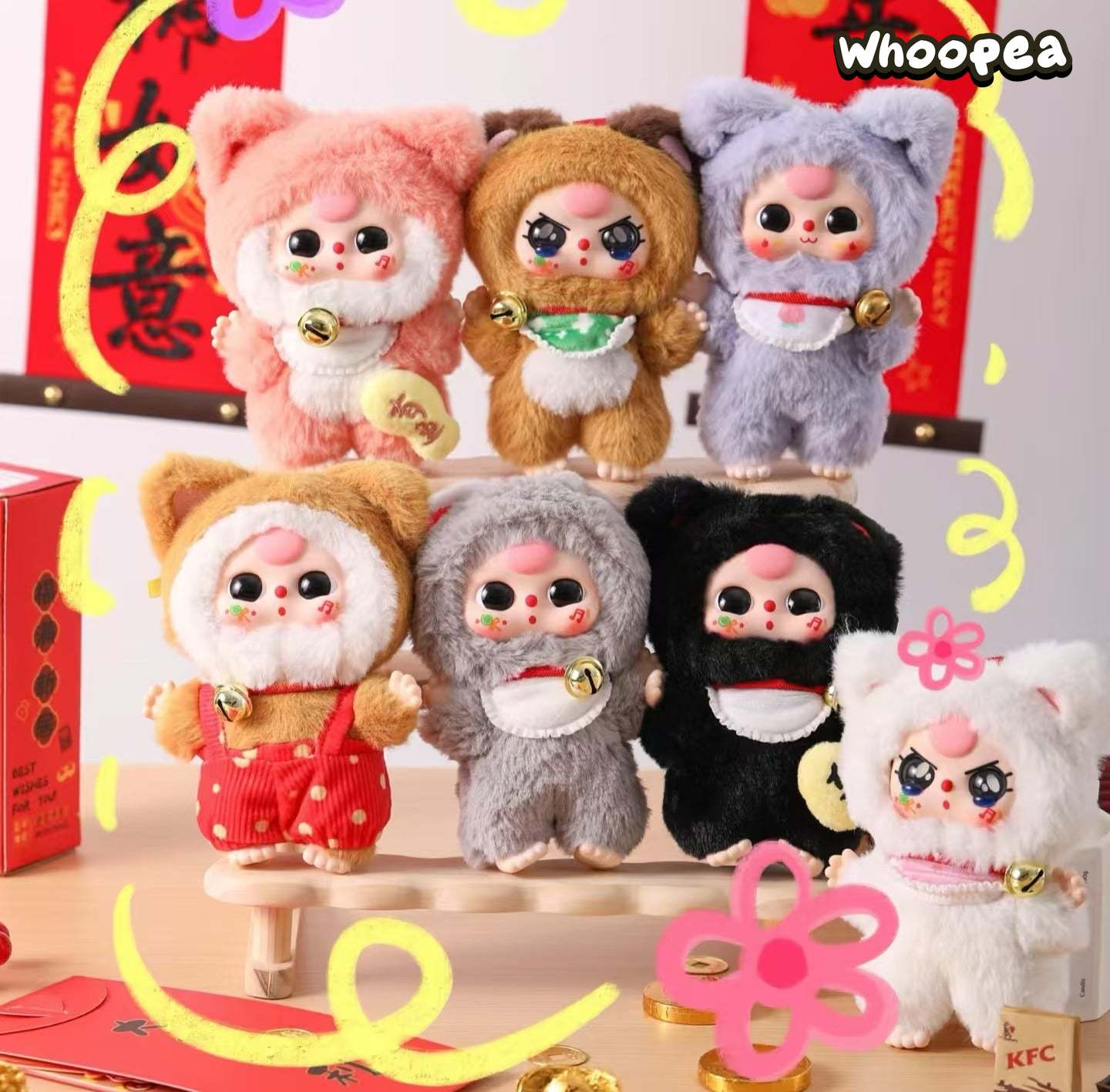 Baby Three Billionaires Cat Series Plush Dolls, Blind Box - Image 6