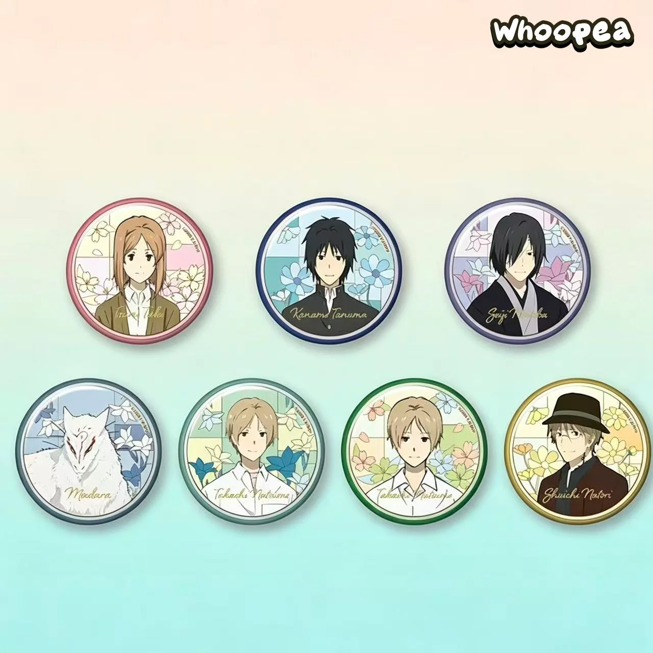 EAKI Natsume's Book of Friends Stained Glass Series Badge Blind Box - Image 2