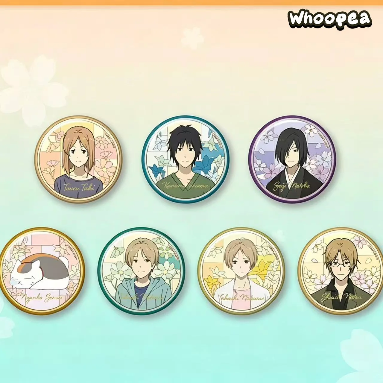 EAKI Natsume's Book of Friends Stained Glass Series Badge Blind Box - Image 3