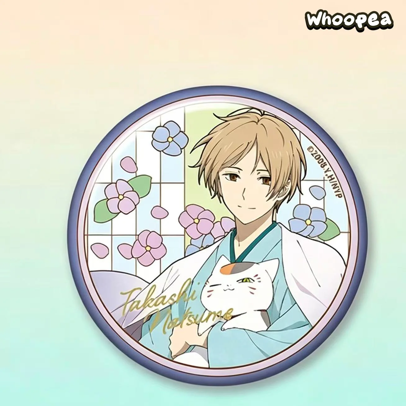 EAKI Natsume's Book of Friends Stained Glass Series Badge Blind Box - Image 5