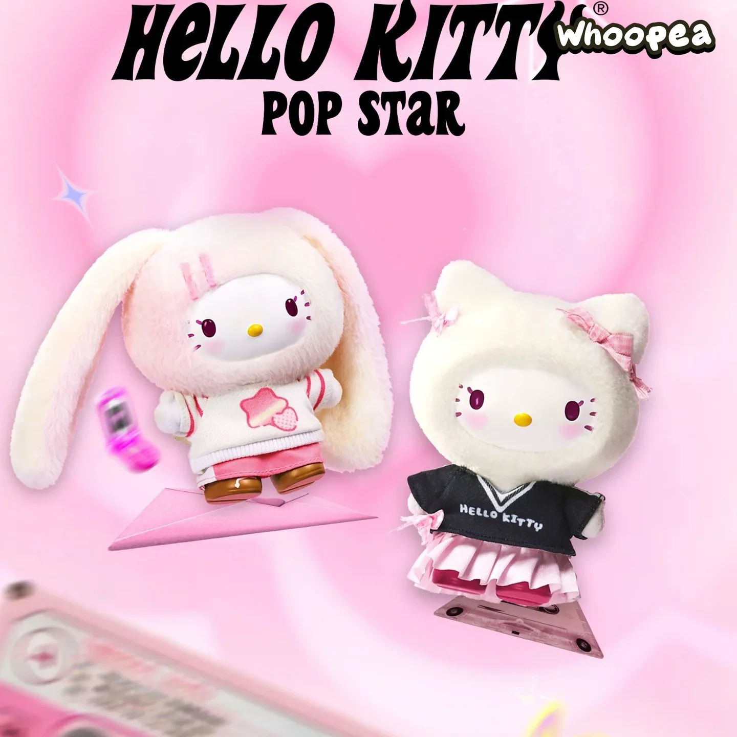 HELL0 KITTY Pop Star Series Plush Pendant, Blind Box - Image 4