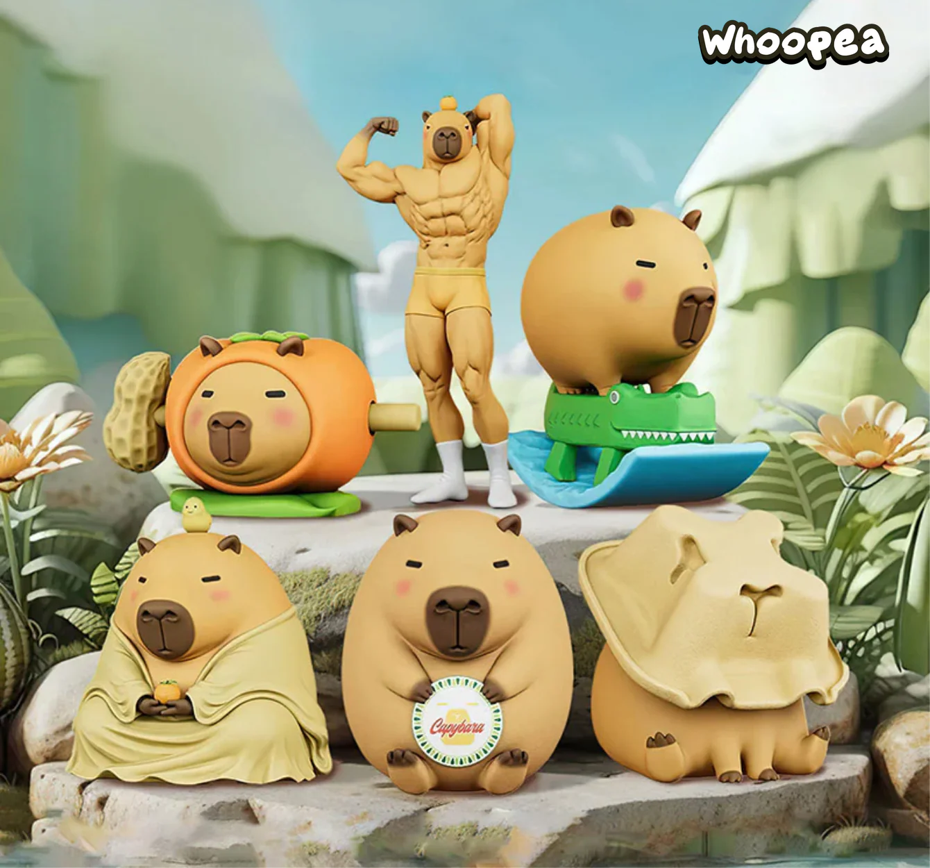 Luck Moai Capybara Series Figures, Blind Box - Image 2