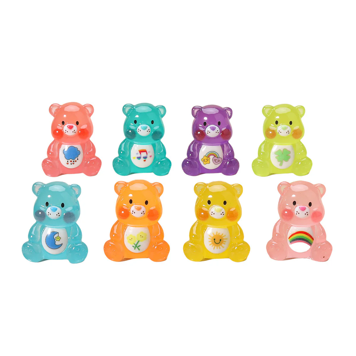 Luminous Care Bear Collection, Mini Figures, 8 colors - Image 14