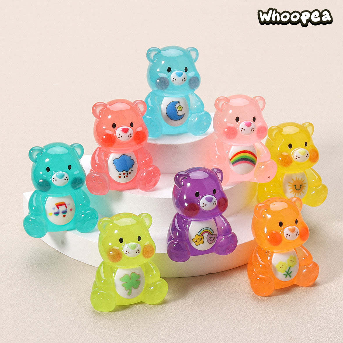 Luminous Care Bear Collection, Mini Figures, 8 colors - Image 5