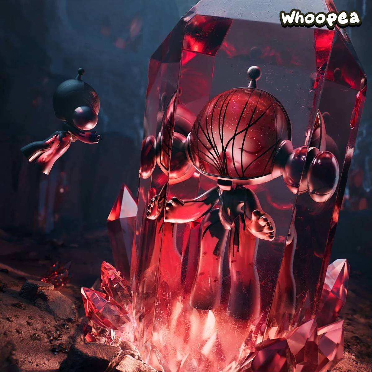 MEGA α SKULLPANDA 400% Red Crystal - Image 2