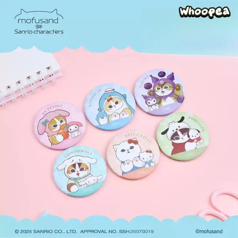 Mofusand x Sanrio Characters Series Matte Can Badge Blind Bag - Image 3