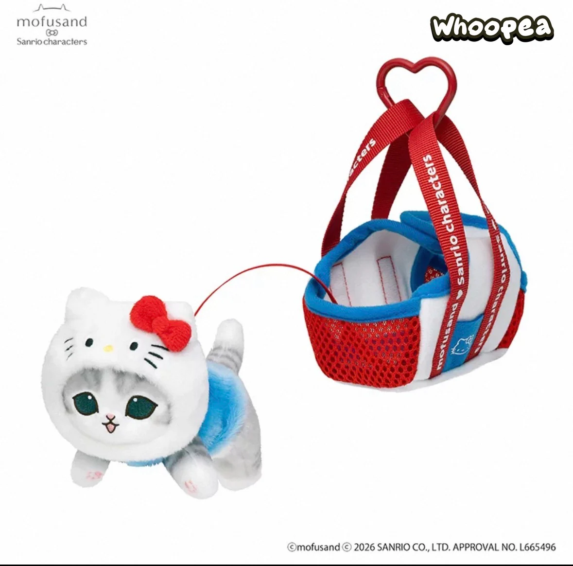 Mofusand x SANRI0 Blanket Cat Plush Pendant (PRE-ORDER) - Image 3