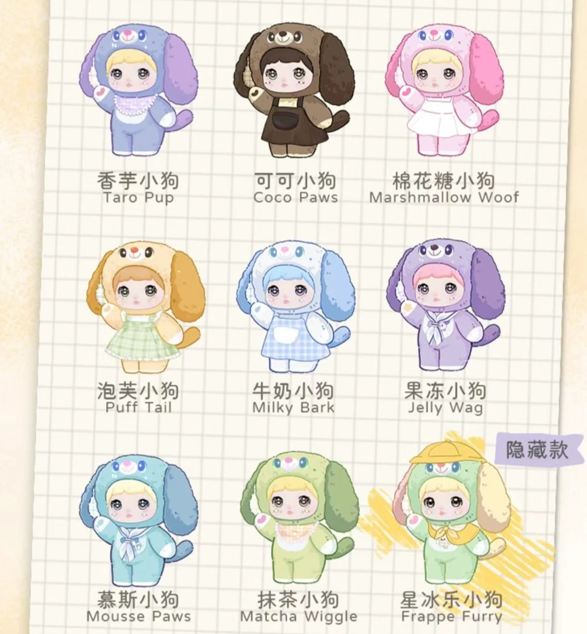 Nommi V5 Puppy Diary Series Plush Dolls, Blind Box - Image 10