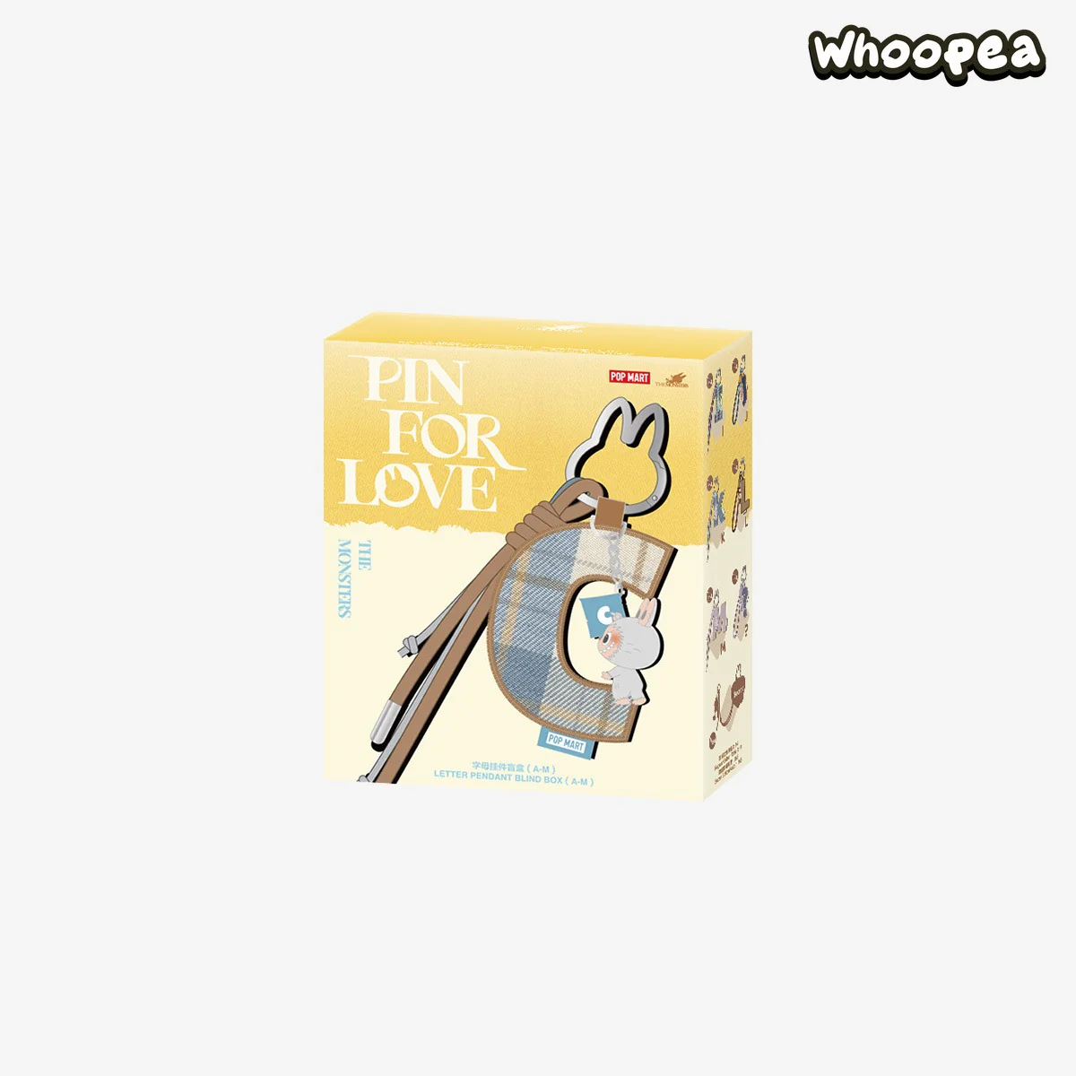 THE MONSTERS Labubu Pin for Love Series- Letter Pendant Blind Box (A-M) - Image 9