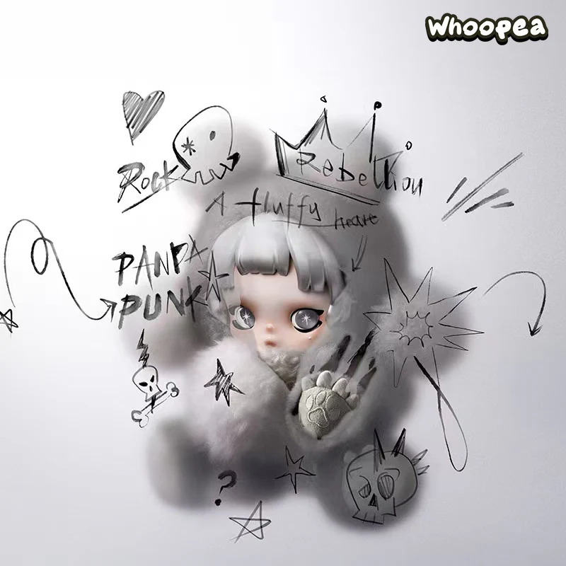 POP MART θ SKULLPANDA Punk Panda Plush Doll (PRE-ORDER)