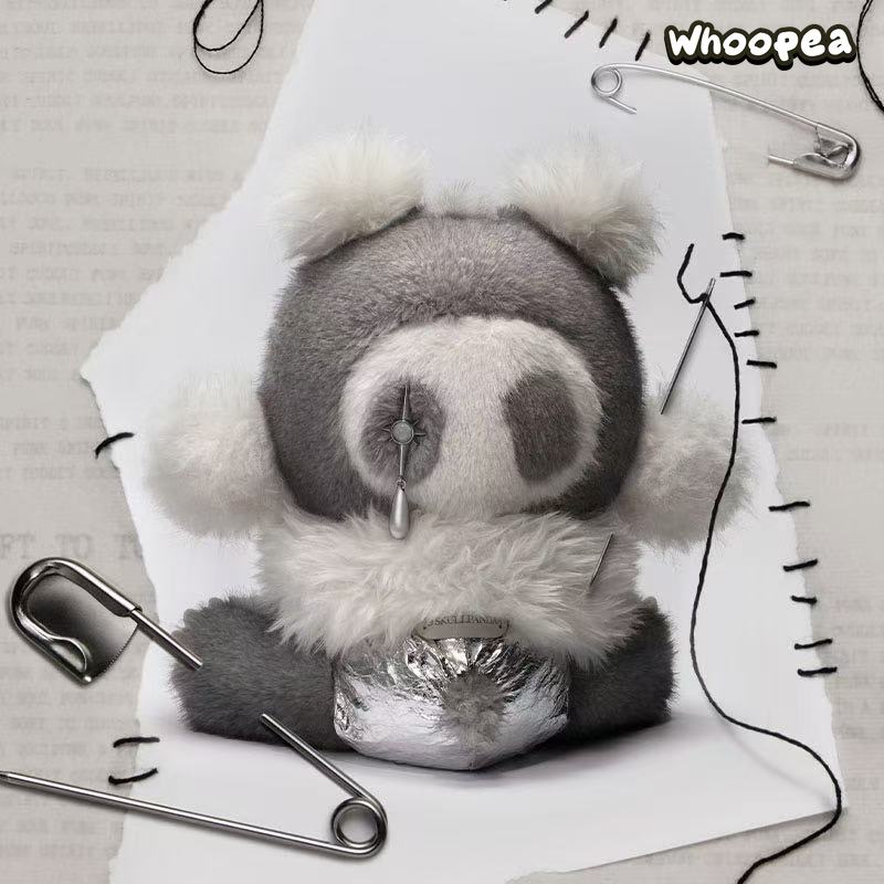 POP MART θ SKULLPANDA Punk Panda Plush Doll (PRE-ORDER) - Image 3