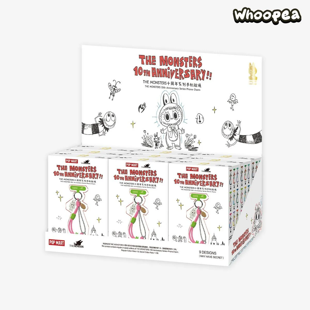 POP MART THE MONSTERS 10th Anniversary Series Phone Charm Blind Box - Image 9