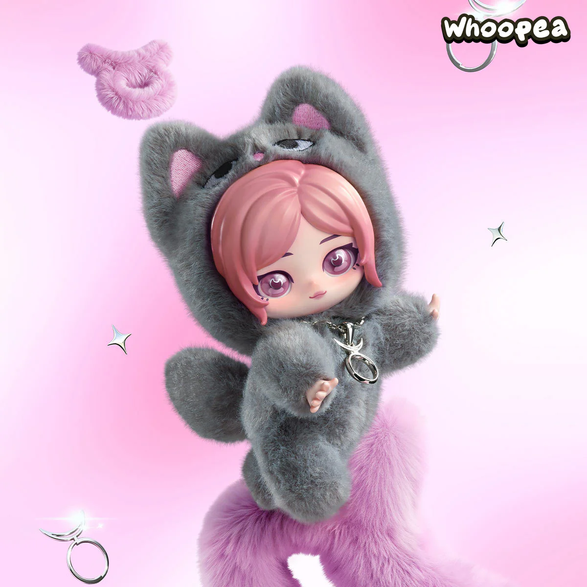 POP MART aespa Fluffy Club Series Vinyl Plush Doll Pendant - Image 2