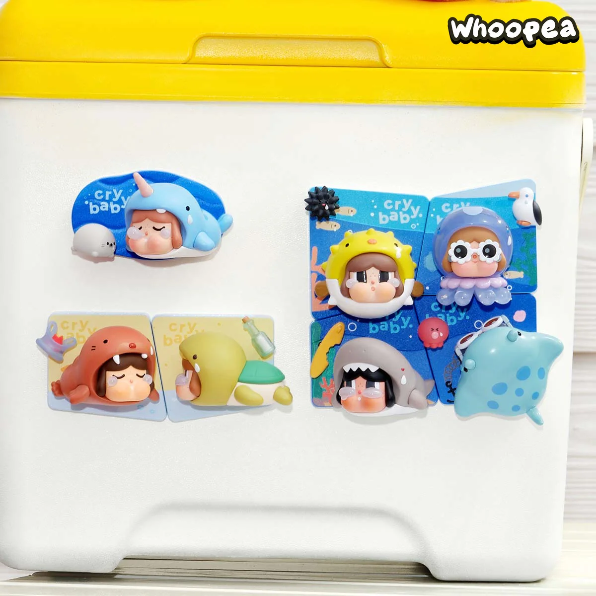 POP MART CRYBABY Cry Me an Ocean Series Fridge Magnet Blind Box - Image 2