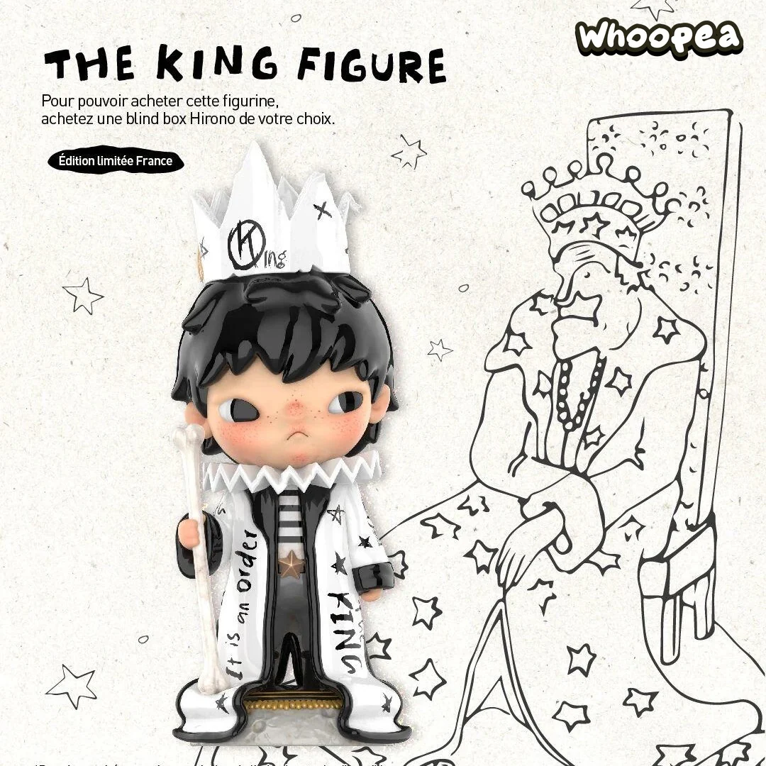 POP MART Hirono The King Figure Hanging Card, France Exclusive
