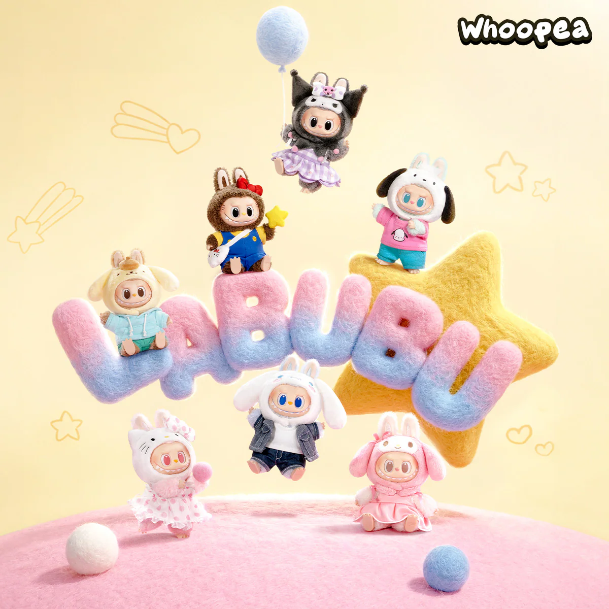 THE MONSTERS x Hello Kitty and Friends Series-Vinyl Plush Pendant Blind Box - Image 4