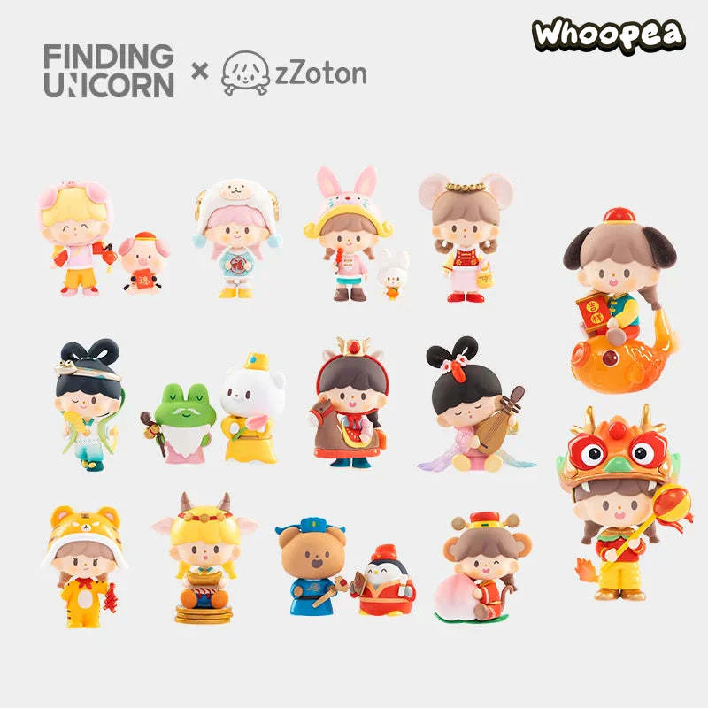 zZoton New Year In Apple Village Series Figures, Blind Box - Image 9